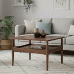 HOBET Solid Wood Coffee Table-Cocoa