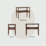 HOBET Solid Wood Coffee Table-Cocoa - Image 6