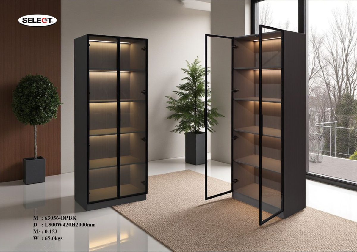 63056-DPBK - Door Display Cabinet - Black - Image 2