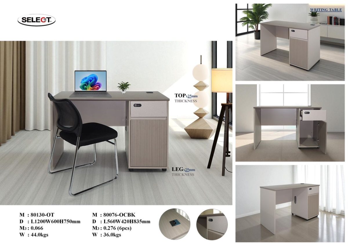80130-OT - Writing Table Beige - Image 2