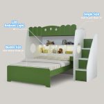 JOEY Ladder Trio Bunk Bed-Green - Image 4
