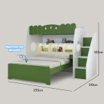 JOEY Ladder Trio Bunk Bed-Green - Image 3