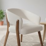 KALUA Wooden Lounge Chair-Cream Fleece - Image 7