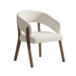 KALUA Wooden Lounge Chair-Cream Fleece - Image 5