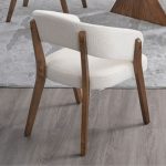 KALUA Wooden Lounge Chair-Cream Fleece - Image 6