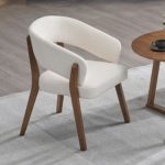 KALUA Wooden Lounge Chair-Cream Fleece - Image 2