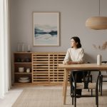 KYOTO 3 Door Storage Cabinet-Oak - Image 2