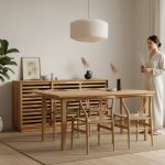 KYOTO 3 Door Storage Cabinet-Oak - Image 3