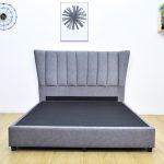 MAGNUS Queen Wing Back Divan Bed-Grey - Image 12