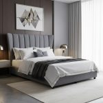 MAGNUS Queen Wing Back Divan Bed-Grey - Image 3