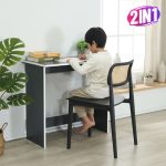 [Package] MAHEMA 2 IN 1 Study Desk With Chair-Grey