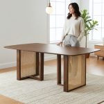 MALMO Full Solid Wood Dining Table Walnut-2 Sizes