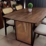 MALMO Full Solid Wood Dining Table Walnut-2 Sizes - Image 2