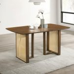 MALMO Full Solid Wood Dining Table Walnut-2 Sizes - Image 3