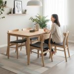 MEISI 4 Seater Dining Set-Natural