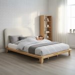 MELANIE Wooden Queen & King Bedframe-Natural - Image 3