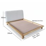 MELANIE Wooden Queen & King Bedframe-Natural - Image 6
