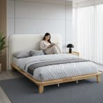MELANIE Wooden Queen & King Bedframe-Natural - Image 2