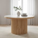 MOLLA D133cm Sintered Stone Round Dining Table-2 Colors