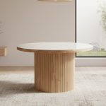 MOLLA D133cm Sintered Stone Round Dining Table-2 Colors - Image 5