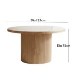 MOLLA D133cm Sintered Stone Round Dining Table-2 Colors - Image 4