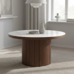 MOLLA D133cm Sintered Stone Round Dining Table-2 Colors - Image 3