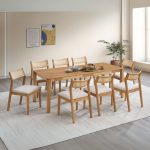 MORTICIA 8 Seater Dining Set-Beech - Image 4