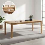 MORTICIA 6 Seater Dining Set-Beech - Image 6