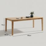 MORTICIA 6 Seater Dining Set-Beech - Image 5