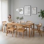 PADILLA 6 Seater Full Solid Wood Dining Set-Beech