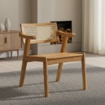 PADILLA Full Solid Wood Dining Chair-Beech
