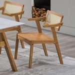 PADILLA Full Solid Wood Dining Chair-Beech - Image 4