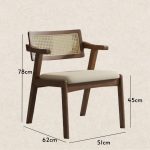 PADILLA Full Solid Wood Dining Chair-Walnut - Image 5