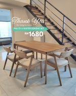 PALCO 6 Seater With Bench Dining Set-Beech - Image 3