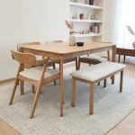 PALCO 6 Seater With Bench Dining Set-Beech - Image 2