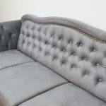 POLGARA 3Seater Chesterfield Sofa-Grey - Image 10