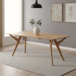 PRATT 180x90cm Solid Wood Dining Table-Beech