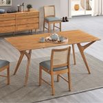 PRATT 180x90cm Solid Wood Dining Table-Beech - Image 2