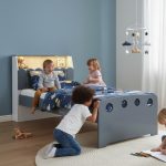 PUFFIN Single Bed With Storage Compartment-Grey