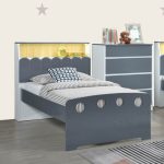 PUFFIN Single Bed With Storage Compartment-Grey - Image 4