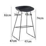 RUFUS 74cm 29 Inch Metal Bar Chair-Black - Image 4