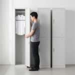 TATE Steel Locker Cabinet With Key Lock-Grey