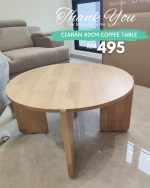 CIARAN D80cm Full Solid Round Coffee Table-2 Colors - Image 6