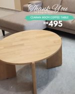 CIARAN D80cm Full Solid Round Coffee Table-2 Colors - Image 8