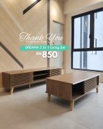 [Package] DREAMA 6 Feet 2 In 1 Living Set-Oak - Image 12