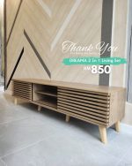 [Package] DREAMA 6 Feet 2 In 1 Living Set-Oak - Image 9