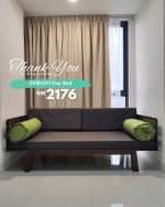 EMBLEM Solid Wood Day Bed with Cushion - Image 3