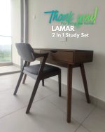 [Package] LAMAR 120CM Study Set-Walnut - Image 7
