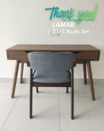 [Package] LAMAR 120CM Study Set-Walnut - Image 9