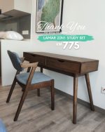 [Package] LAMAR 120CM Study Set-Walnut - Image 9